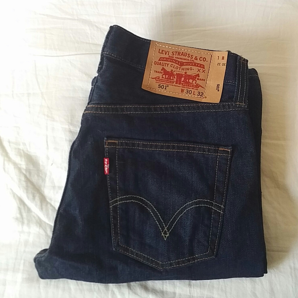 LEVI'S - classic 501 straight leg cotton jeans